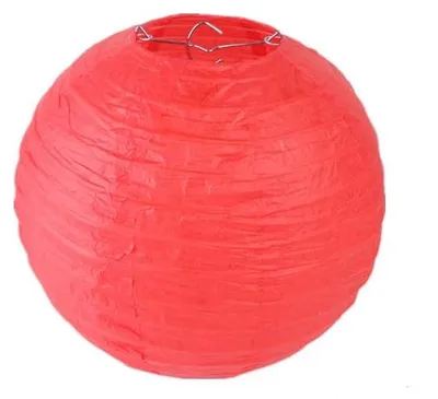 10 Papierlaternen, rund, hängend, 25 cm, rot, für Feste & Dekoration