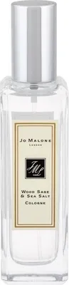 A clear studio shot of a Jo Malone cologne bottle.