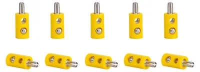 Produktbild von Viessmann 6870 - Querlochstecker gelb, 10 Stück  - Neu
