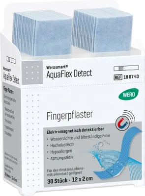 Produktbild von AquaFlex Detect Fingerpflaster, 12 x 2 cm, 30 Stk