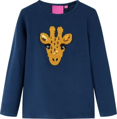 Produktbild von Kinder-Langarmshirt Marineblau 128