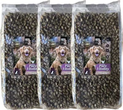 Produktbild von HAPPY FOR Dogs PURE VITALITY Premium Hundetrockenfutter Adult Geflügel 3 x 3 kg