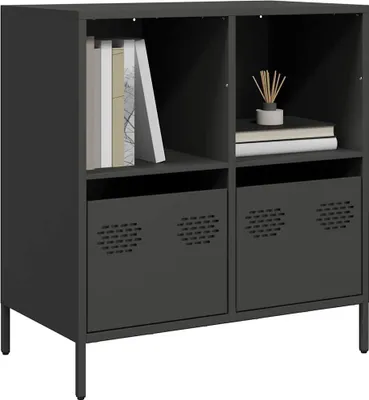 Zdjęcie produktu dla vidaXL Kredens czarny 68x39x73,5 cm Stal walcowana na zimno
