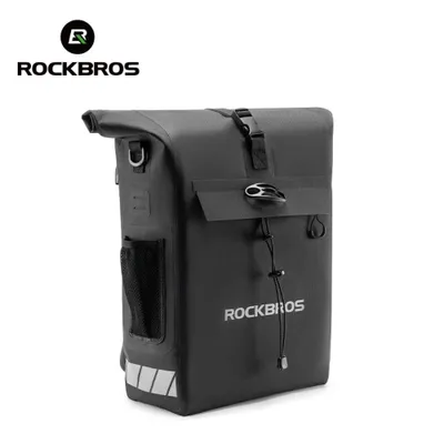 Produktbild von ROCKBROS Fahrradtasche Rucksack 2in1 wasserdicht Gepäckträgertasche mit Laptopfach Rolltop Fahrrad Tasche