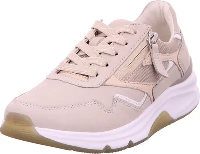 Produktbild von Rollingsoft Sneaker 66.896.31, Nubukleder/ Mesh, Puder komb., Schnürung u. Reißverschl., Wechselfußbett 42