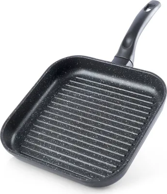 Produktbild von Orion | Pfanne - Grillpfanne - 26x26 cm - Schwarz - Antihaftbeschichtung - Hitzebeständig - Spülmaschinenfest