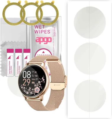Produktbild von apgo 3 Stück Schutzfolie, Matt, kompatibel mit VvituaC LW27 Smartwatch, Hydrogel Displayschutzfolie mit Positionierhilfe, Displayfolie, robust und kratzfest
