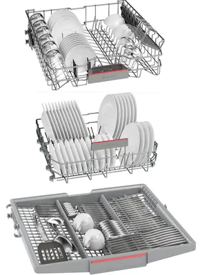 Produktbild von Bosch Serie 4 SMV4HVX00E, Voll integriert, Standardgröße (60 cm), Edelstahl, Tasten, 1,75 m, 1,65 m