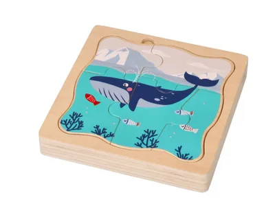 Produktbild von AdamToys Steckpuzzle Holz ab 1 Jahr Holzpuzzle Schichtenpuzzle Lernspielzeug
