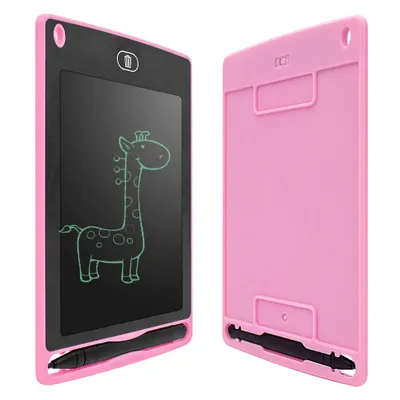 Produktbild von 2 Stück 8,5 Zoll LCD Schreibtafel Tablet mit Stift Inkl. Batterie Schwarz + Rosa