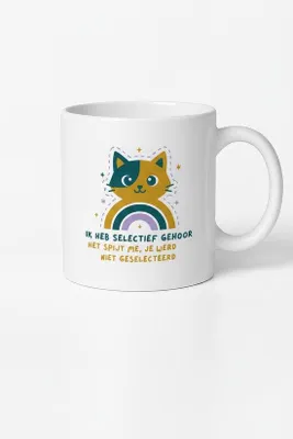 Productafbeelding van Ik Heb Selectief Gehoor Koffiemok - Grappige Cadeau Mok