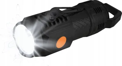 Zdjęcie produktu dla Wielofunkcyjna latarka LED z 5 trybami, brelokiem, 150 lm, ładowana przez USB-C