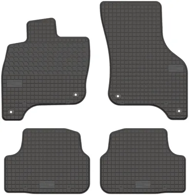 Image de Tapis de sol en caoutchouc pour VW e-Golf 2014-2019 (à hayon) – 4 pièces, noirs, sur mesure
