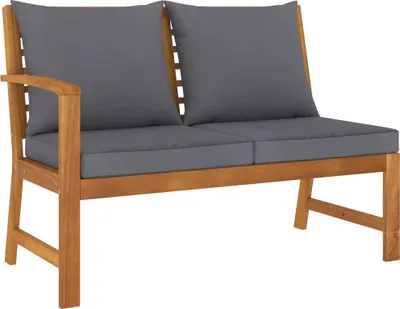 Obrázek produktu pro Zahradní lavice 114,5 cm tmavě šedá poduška masivní akácie
