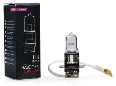 Zdjęcie produktu dla Żarówka halogenowa M-Tech H3 70W 24V