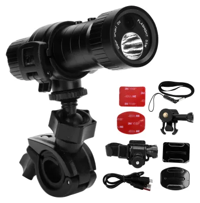 Obrázok produktu pre Športová DV kamera s rozlíšením 1080p HD a 120° širokouhlým objektívom, vodotesná s baterkou, vhodná na jazdu v prírode a kempovanie