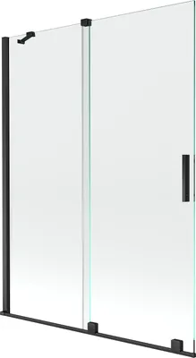 Immagine prodotto di Mexen Velar paratia per vasca da bagno scorrevole a 2 ante 130 x 150 cm, trasparente, nero - 896-130-000-01-70
