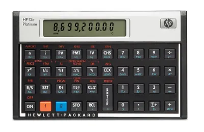 Produktbild von HP 12c Platinum Finanzrechner – 10-stellig, 20 Speicher, Akkubetrieb
