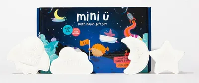 Produktbild von Mini U Badebomben Geschenkset - bunte sprudelnde Badfreude