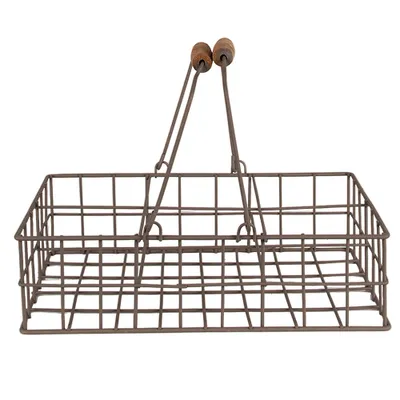 Immagine prodotto di Cesto portaoggetti Clayre & Eef 34x19x8 cm Ferro marrone