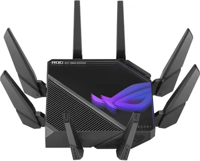 Produktbild von ASUS ROG Rapture GT-AXE16000 WLAN-Router 10 Gigabit Ethernet Tri-Band (2,4 GHz/5 GHz/6 GHz) Schwarz