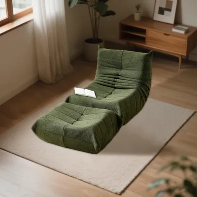 Obrázek produktu pro Relaxační křeslo - Pohodlné křeslo - Sedací vak - Sedačka - Křeslo s područkami - Odnímatelné polštáře