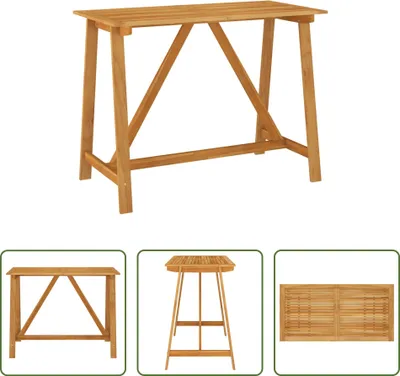 Image de La table d'extérieur Living Store, dimensions 140x70x104 cm, en bois massif d'acacia