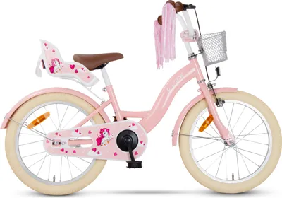 Produktbild von SJOEF Dolly Kinderfahrrad 18 Zoll | Kinder Fahrrad für Mädchen / Jugend | Ab 2-7 Jahren | 12 - 18 Zoll (Rosa)