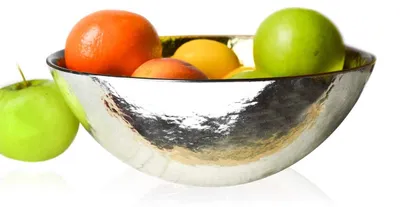 Immagine prodotto di Ciotola decorativa per insalate - Oro/Argento - 25 cm