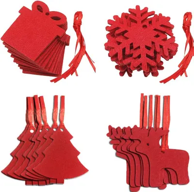 Produktbild von Weihnachtsbaum-Anhänger,Deko-Anhänger aus Filz,Weihnachtsbaumschmuck Deko Handgemachte Weihnachtsdeko Anhänger für Weihnachten Weihnachtsbaum Schneemann