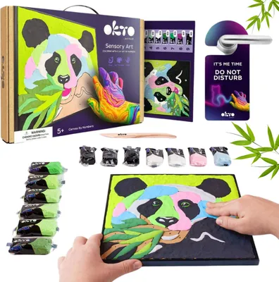 Produktbild von OKTO Dreidimensionales Kunstset "PANDA" Malen nach Zahlen