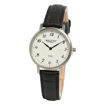 Produktbild von Regent Damen Uhr Lederarmband Leder Armbanduhr Analog schwarz UR2094051