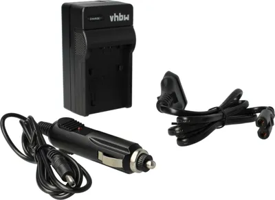 Produktbild von vhbw Ladegerät kompatibel mit Sony Handycam DCR-HC27, DCR-HC20, DCR-HC21, DCR-HC22, DCR-HC23, DCR-HC24 Kamera - Ladeschale, Kfz-Adapter Ladeanzeige