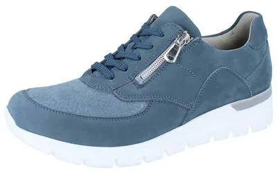 Produktbild von WALDLÄUFER Orthotritt K-Ramona Damen Halbschuhe blau Nubukleder Textil - Größe: UK 7