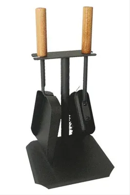 Produktbild von Kaminbesteck / Kamingarnitur Lienbacher anthrazit Buche 2-teilig H39cm