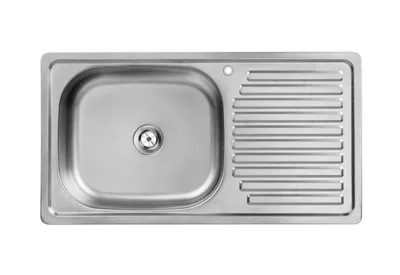 Produktbild von VBChome Edelstahlspüle 75 x 40 x 14 cm Edelstahl Glatt Küchenspüle mit Hahnloch Spüle Rechtsseitig Pflegeleichte Abtropffläche Ablaufgarnitur Siphon