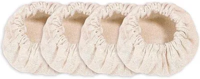Image de Housses en tissu pour pot de démarrage de levain, lot de 4, élastiques, non traitées, réutilisables, 8-10 cm