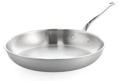 Wok 30 cm, 5-lagig Edelstahl, Induktion, mit Deckel, Silber