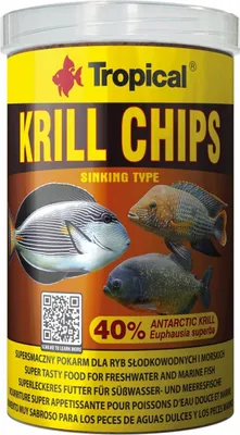 Produktbild von Tropische Krillchips für Fische, 250ml/125g