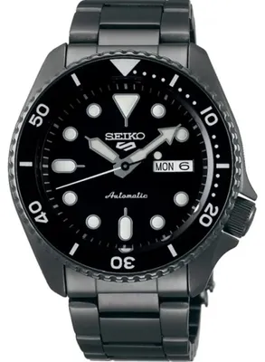 Produktbild von SEIKO Herrenuhr 5 Sports SRPD65K1 schwarzes Zifferblatt 10bar Edelstahl IP anthrazit 43mm Durchmesser