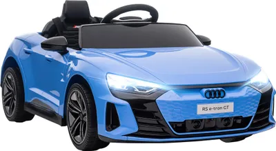 Image de HOMCOM Voiture électrique enfant 12 V - véhicule électrique avec télécommande parentale fournie - V. Max. 5 Km/h - effets sonores, lumineux - Audi RS E-tron GT bleu