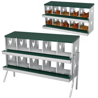 Produktbild von Vigevee Legenest, Metall-Legebox, doppelstöckige Legebox mit 10 Fächern