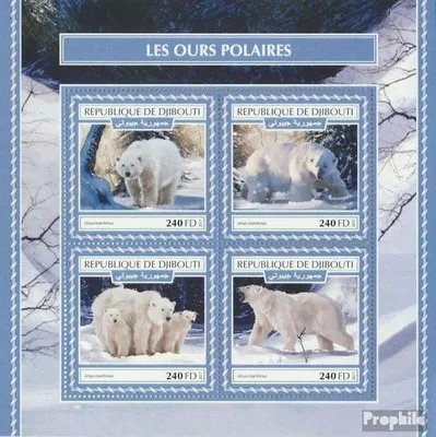 Produktbild von Briefmarken Dschibuti 2017 Mi 2017-2020 Kleinbogen (kompl. Ausg.) postfrisch Eisbären
