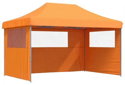 Produktbild von vidaXL Partyzelt Faltbar Pop-Up mit 3 Seitenteilen Orange