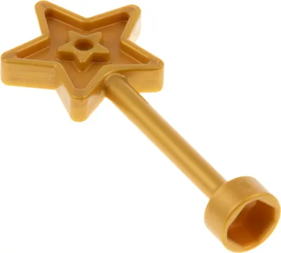 Produktbild von 1x Lego Duplo Figur Zubehör Zauberstab Stern perl gold Schloss 10595 10542 16499
