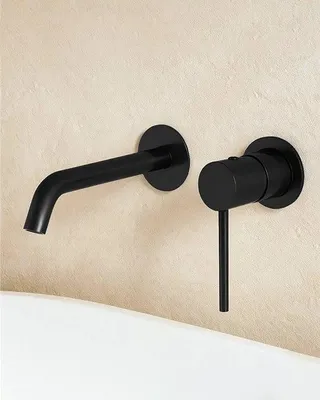 Immagine prodotto di Miscelatore lavabo incasso a muro nero opaco Memo