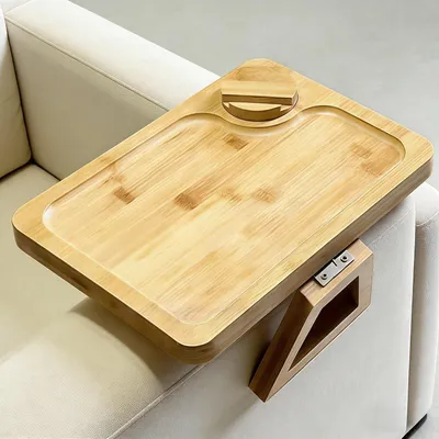 Produktbild von Klappbare Bambus Armlehnenablage, vielseitig, natürliches Holz, für die Küche