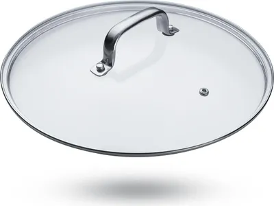 Immagine prodotto di BERNDORF Coperchio in vetro da 28 cm con bordo in acciaio inox