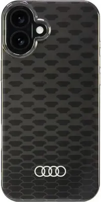 Produktbild von Audi IML-Nahtmuster MagSafe iPhone 16 Plus 6,7 Zoll schwarze/schwarze Hartschalen-Hülle AU-IMLMIP16M-Q5/D3-BK
