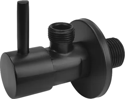 Obrázok produktu pre Matná čierna mosadz 1/2" x 3/8" BSP kohútik na hadicu umývadla s dlhou pákou